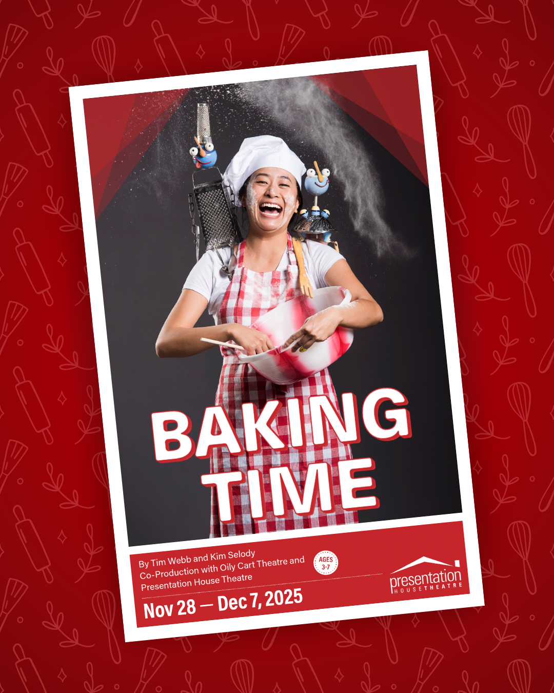 Show Program for Baking Time, November 28 – December 7, 2025.